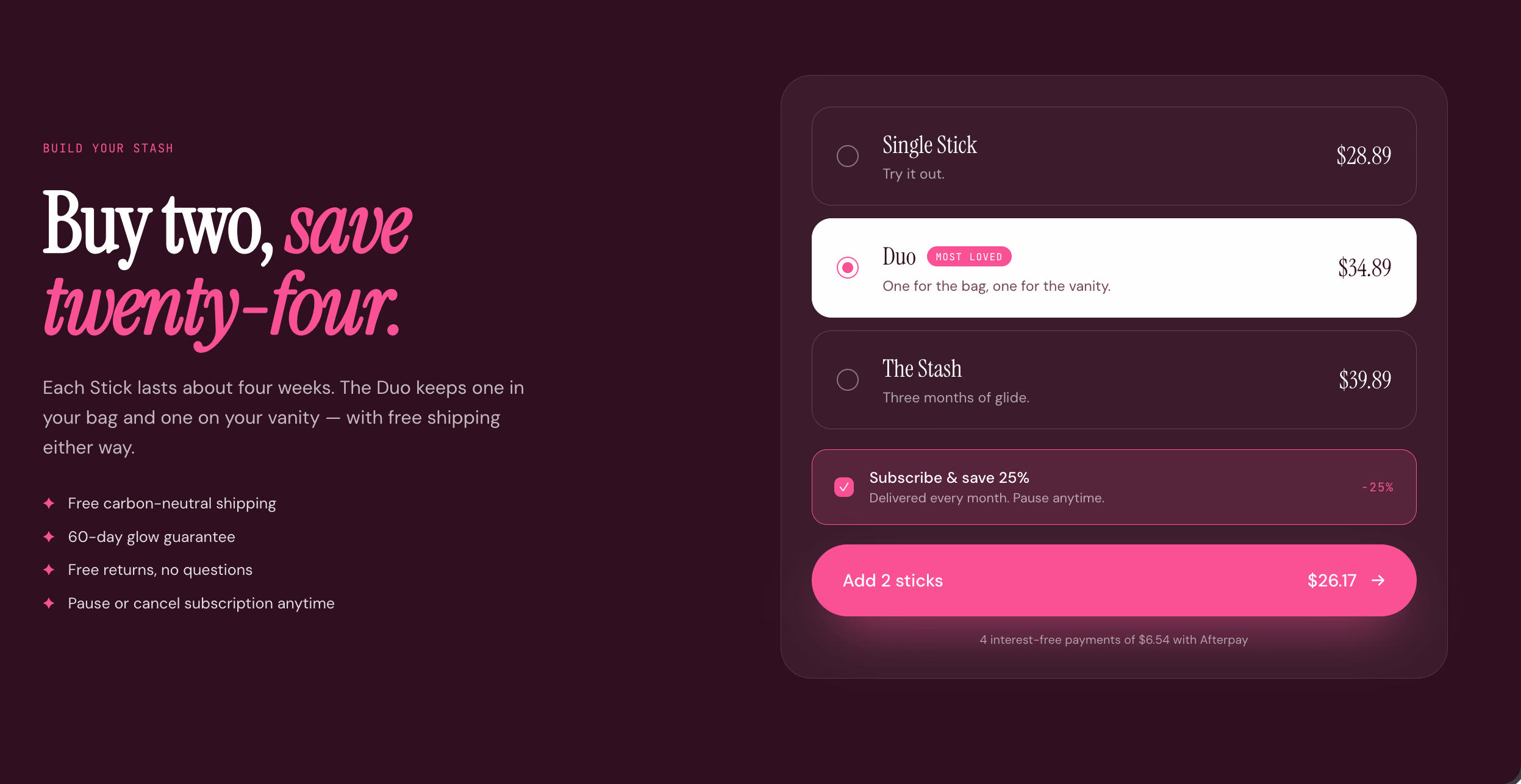 Danchel bundle and subscription purchase interface